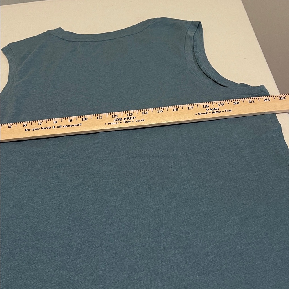 NWOT Dark Teal Muscle Tank White lettering Cotton women Summer Fun Cover Up XL - Picture 5 of 7